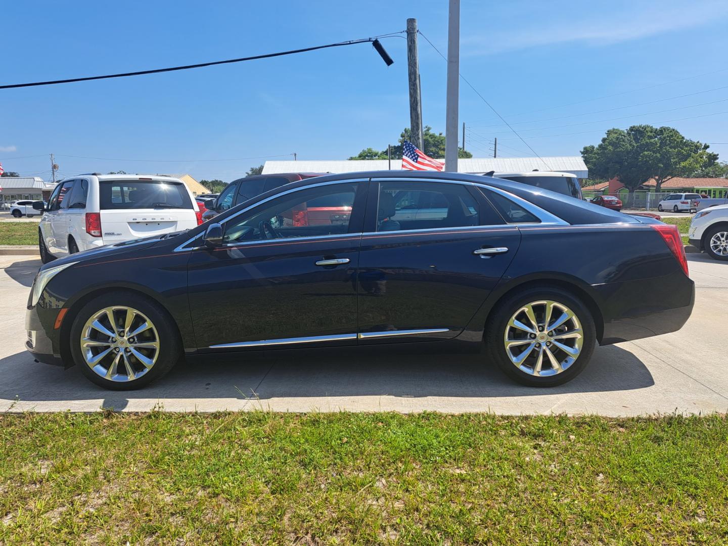 2014 Blue /BEIGE Cadillac XTS Luxury AWD (2G61N5S30E9) with an 3.6L V6 DOHC 24V engine, 6-Speed Automatic transmission, located at 1181 Aurora Rd, Melbourne, FL, 32935, (321) 241-1100, 28.132914, -80.639175 - Photo#0